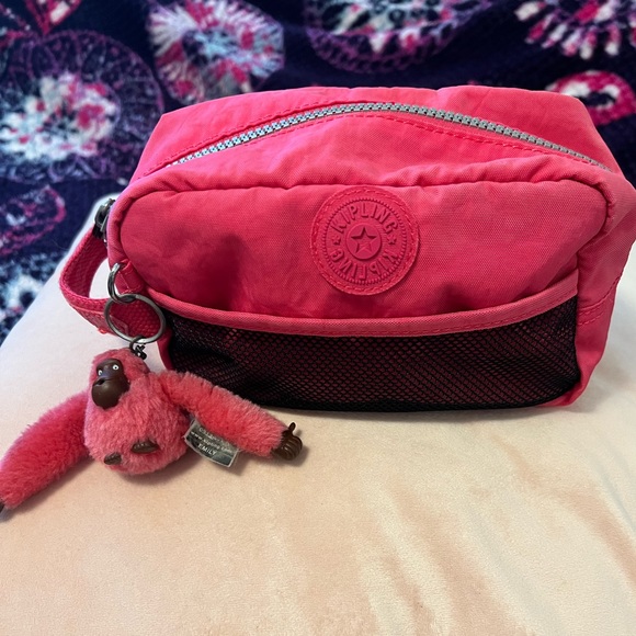 Kipling Bags Rare Kipling Nylon Make Up Bag Organizer Pink Poshmark